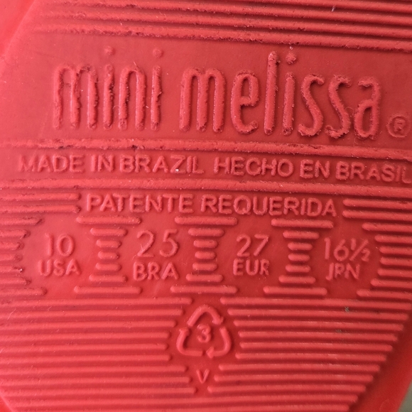 MINI MELISSA RUBBER MARY JANE MICKEY & MINNIE MOUSE RED SHOES EARS GIRLS SIZE 10 - Picture 12 of 16